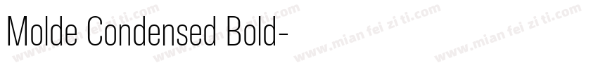 Molde Condensed Bold字体转换